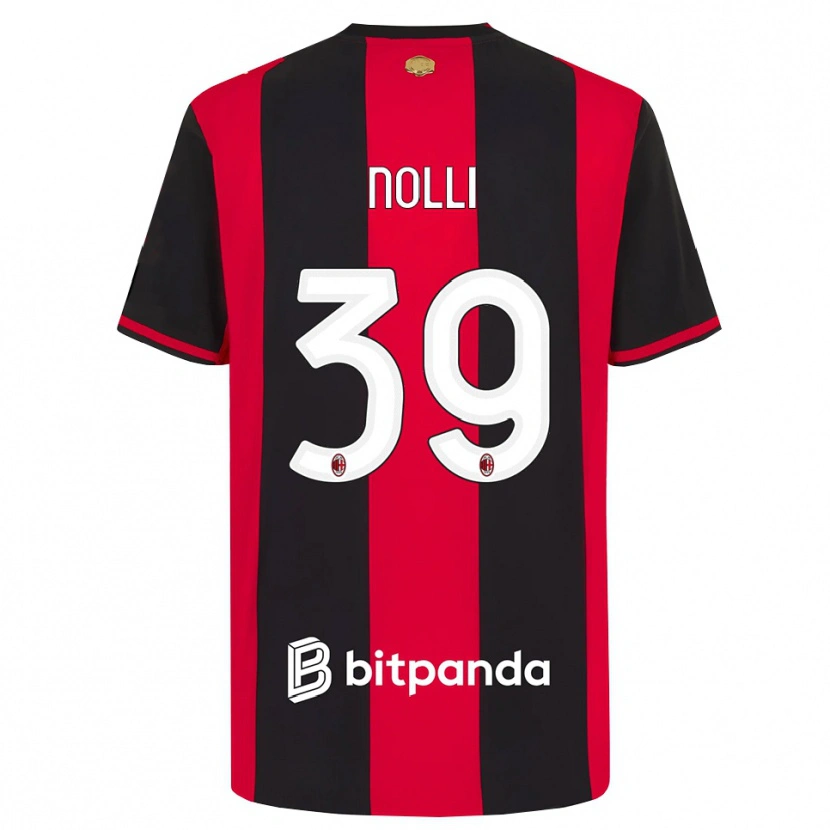 DanxenキッズLuca Nolli#39レッド ブラック ホワイトホームシャツ2026/27ジャージーユニフォーム