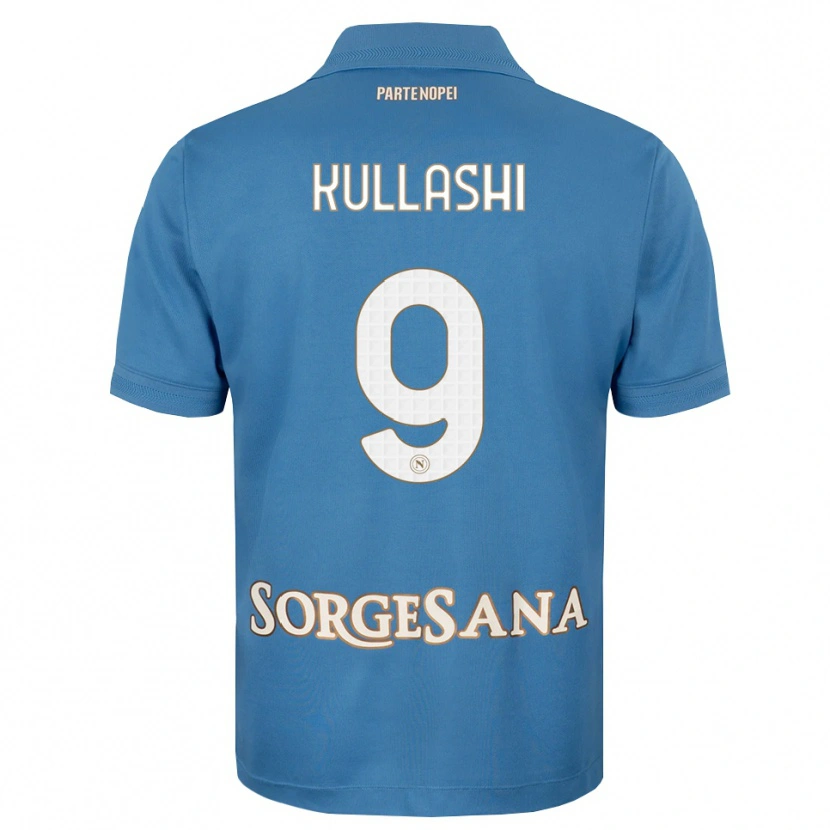DanxenキッズLoreta Kullashi#9ヘイズブルー ホワイトホームシャツ2026/27ジャージーユニフォーム