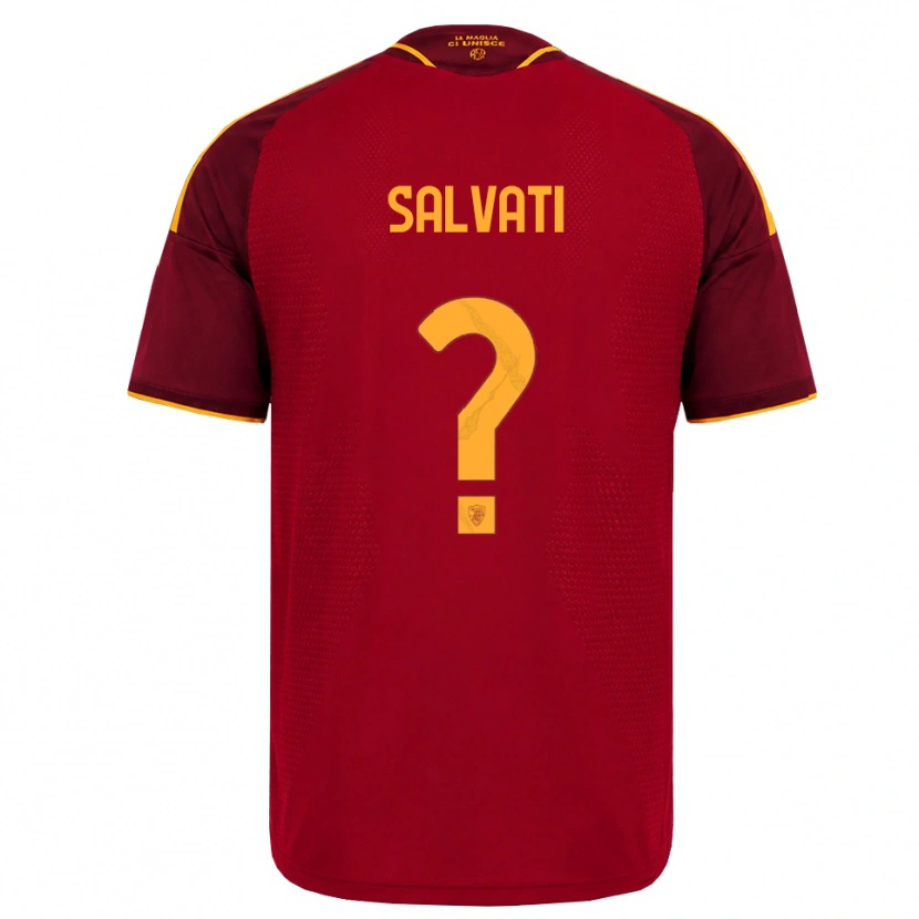 DanxenキッズManuel Salvati#0レッド ゴールデンイエローホームシャツ2026/27ジャージーユニフォーム