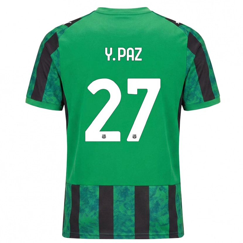 Danxenキッズジェッフェルソン・パス#27グリーン ブラック ホワイトホームシャツ2026/27ジャージーユニフォーム