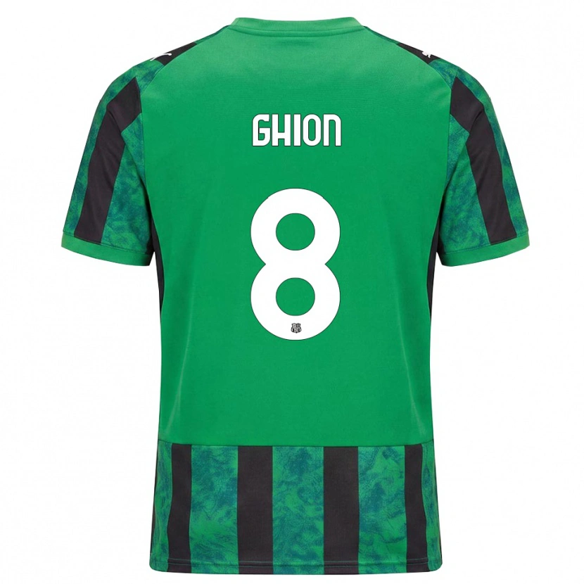 DanxenキッズAndrea Ghion#8グリーン ブラック ホワイトホームシャツ2026/27ジャージーユニフォーム