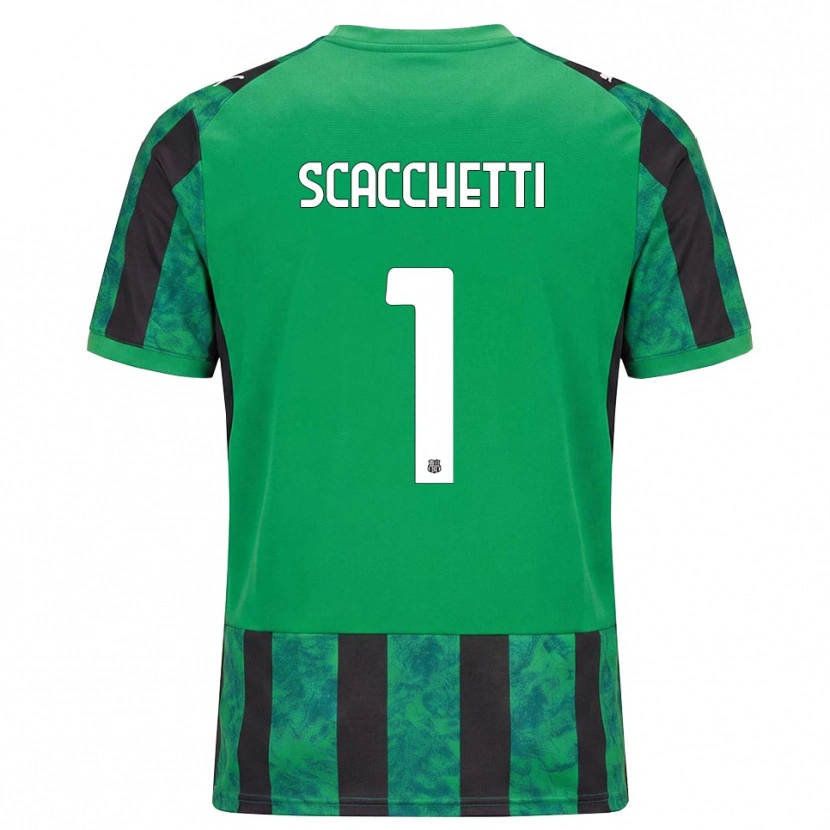 DanxenキッズAlessandro Scacchetti#1グリーン ブラック ホワイトホームシャツ2026/27ジャージーユニフォーム