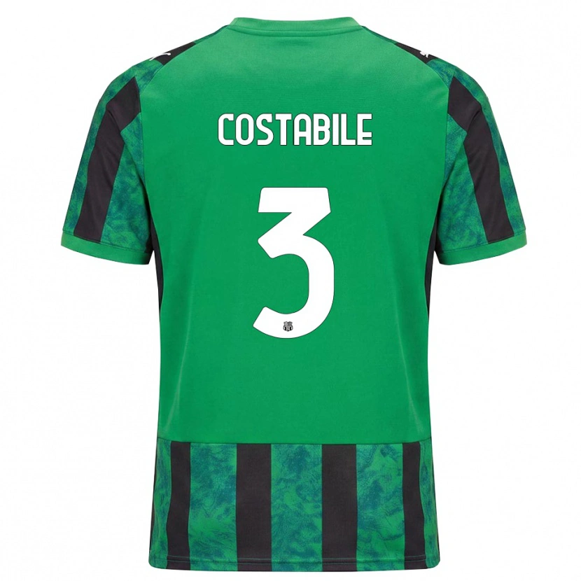 DanxenキッズCristian Costabile#3グリーン ブラック ホワイトホームシャツ2026/27ジャージーユニフォーム