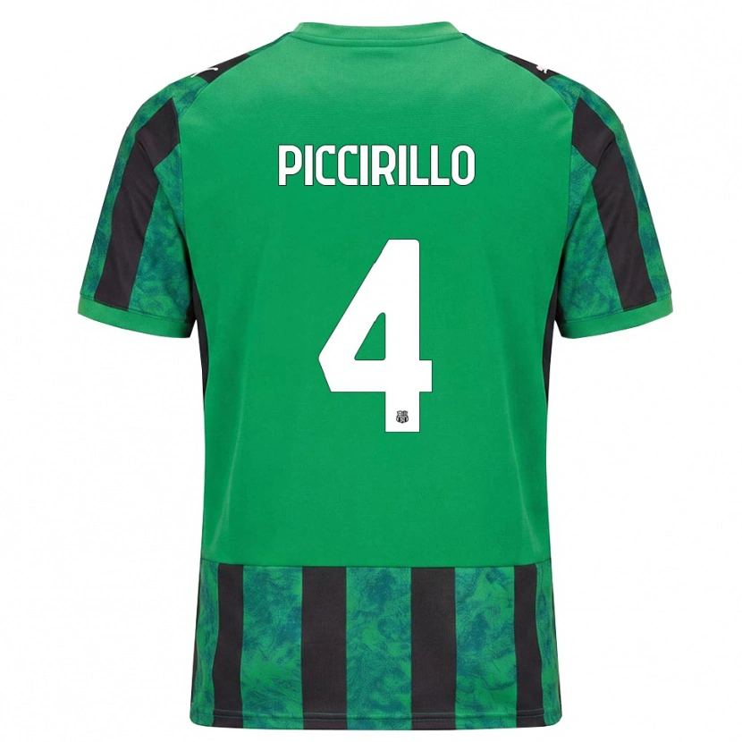 DanxenキッズMichele Piccirillo#4グリーン ブラック ホワイトホームシャツ2026/27ジャージーユニフォーム