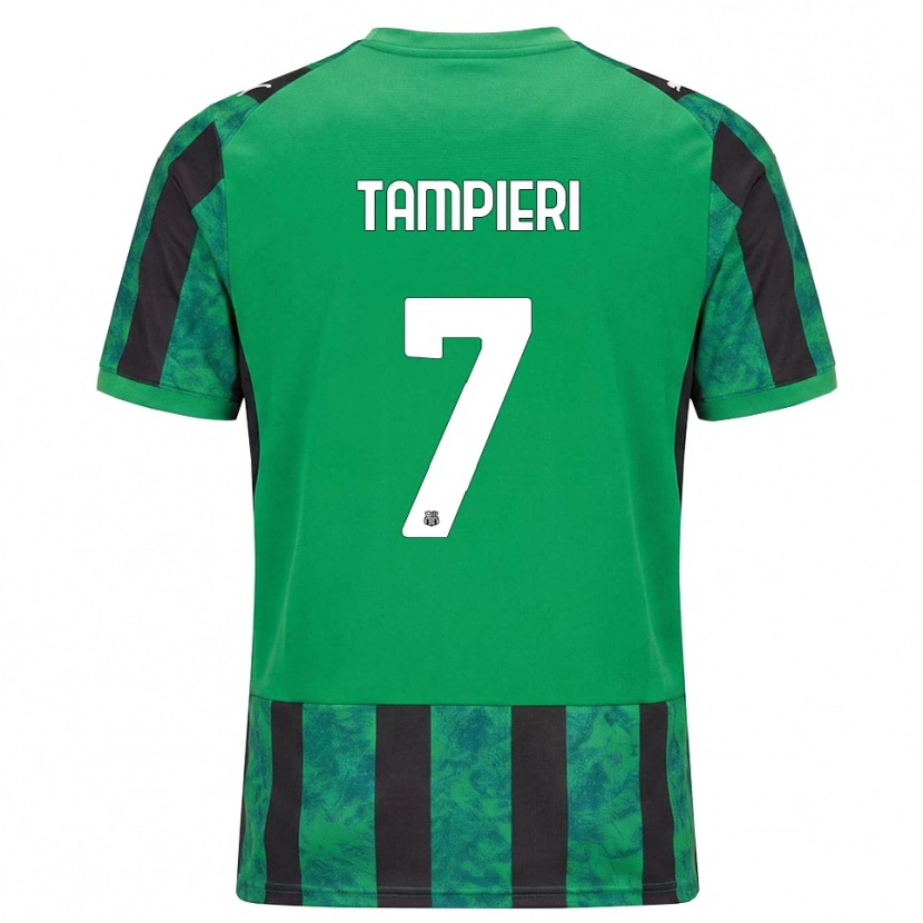 DanxenキッズDiego Tampieri#7グリーン ブラック ホワイトホームシャツ2026/27ジャージーユニフォーム