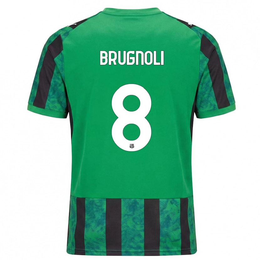 DanxenキッズGiuseppe Brugnoli#8グリーン ブラック ホワイトホームシャツ2026/27ジャージーユニフォーム