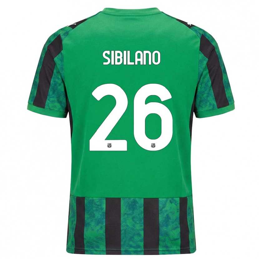DanxenキッズAlessio Sibilano#26グリーン ブラック ホワイトホームシャツ2026/27ジャージーユニフォーム