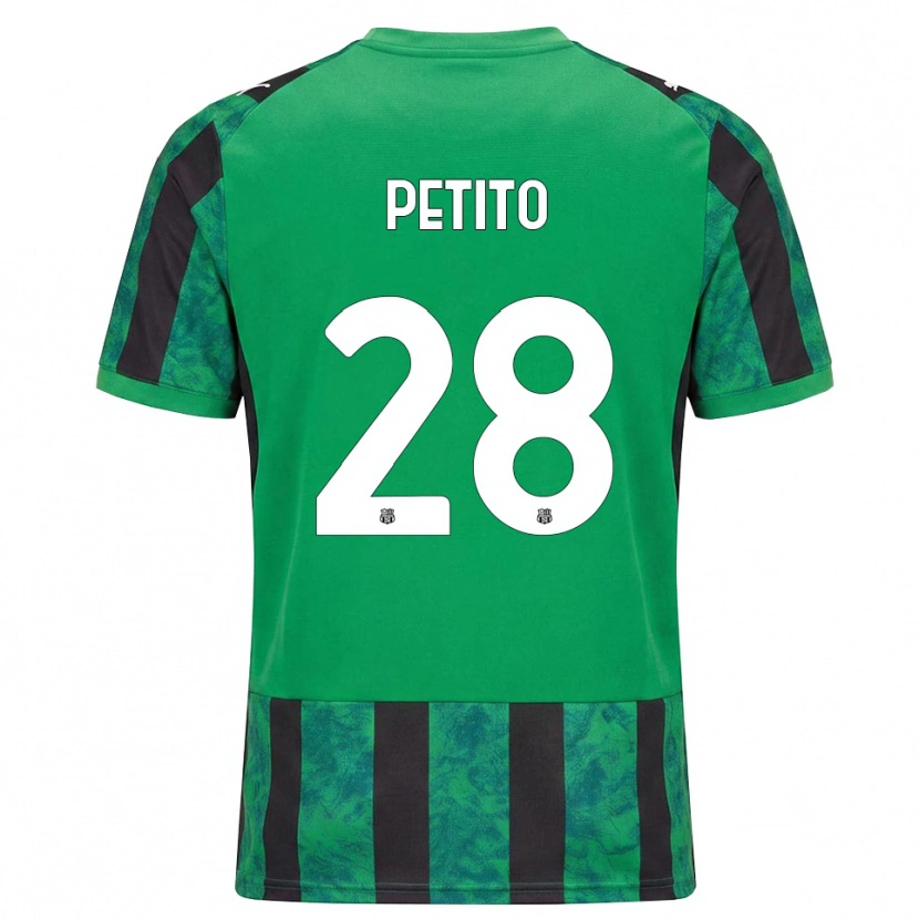 DanxenキッズChristian Petito#28グリーン ブラック ホワイトホームシャツ2026/27ジャージーユニフォーム