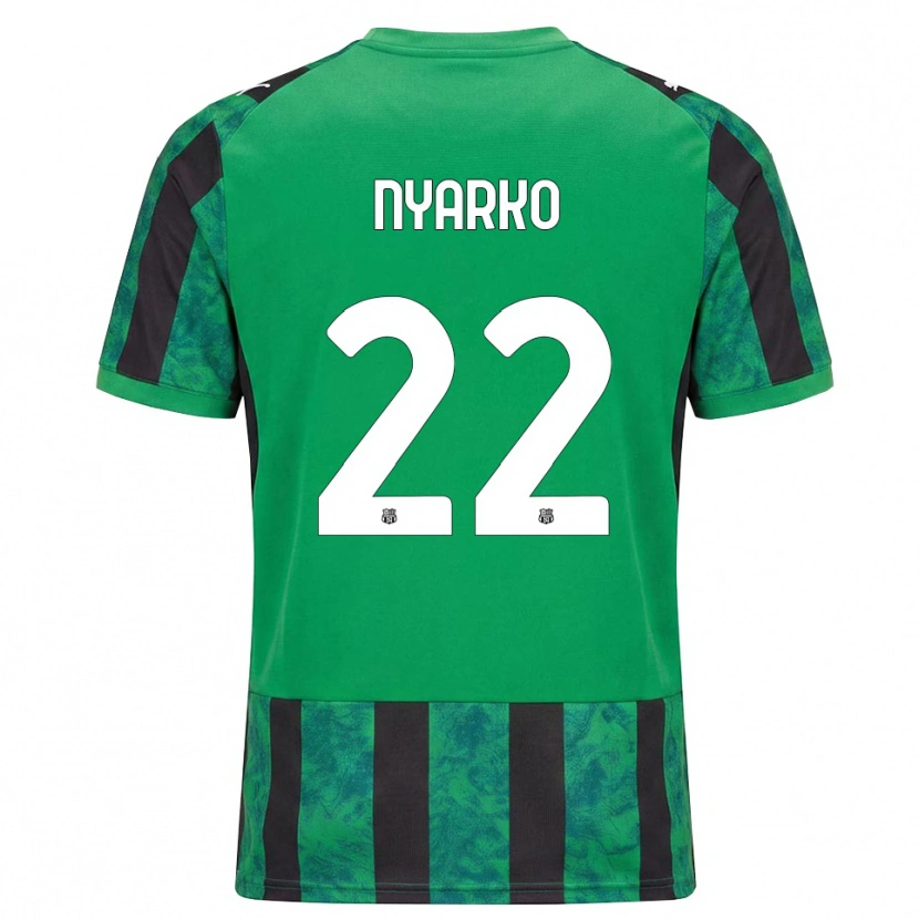 DanxenキッズLorenzo Nyarko#22グリーン ブラック ホワイトホームシャツ2026/27ジャージーユニフォーム