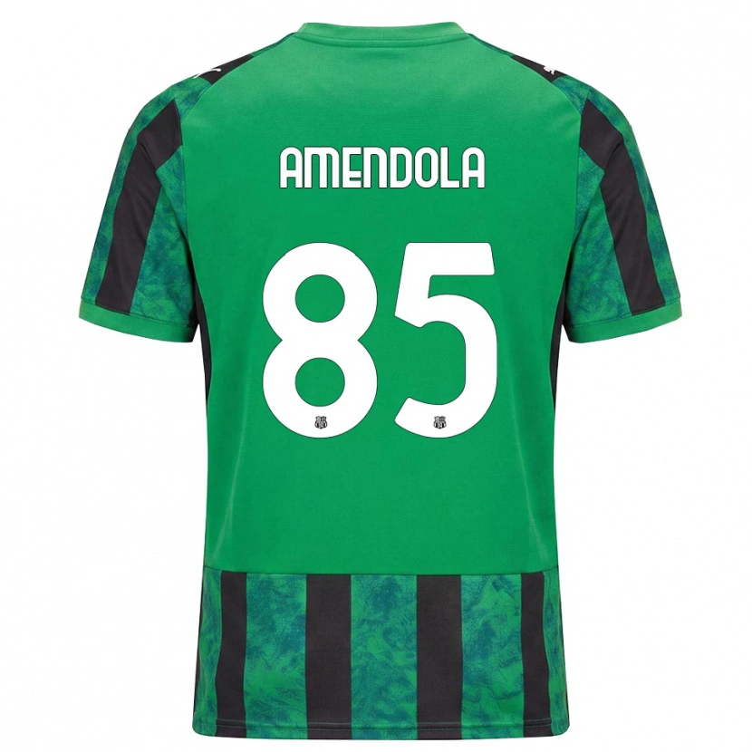 DanxenキッズCatello Amendola#85グリーン ブラック ホワイトホームシャツ2026/27ジャージーユニフォーム