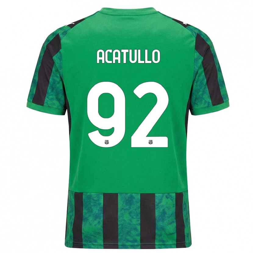 DanxenキッズCristian Acatullo#92グリーン ブラック ホワイトホームシャツ2026/27ジャージーユニフォーム