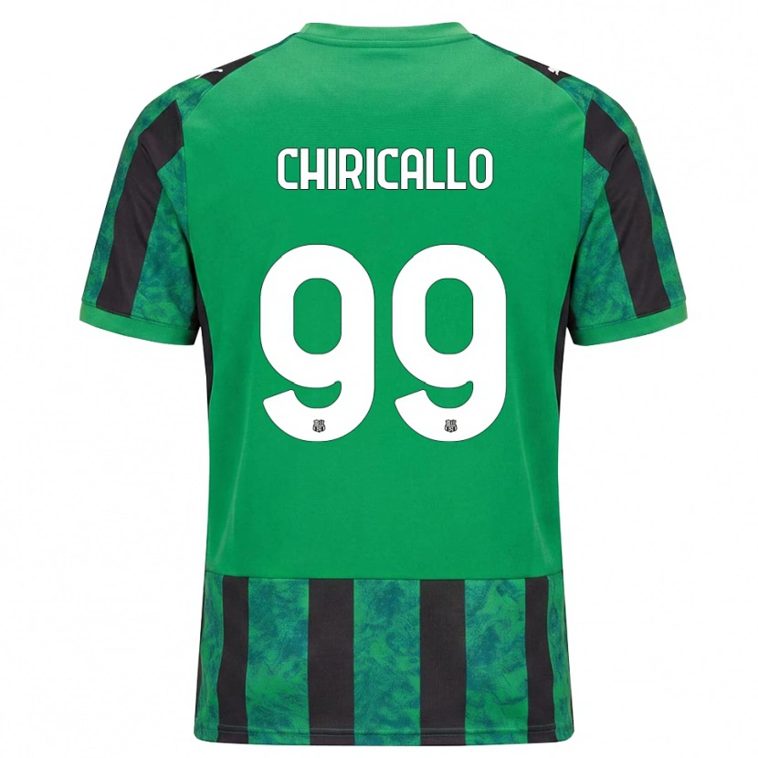 DanxenキッズGiovanni Chiricallo#99グリーン ブラック ホワイトホームシャツ2026/27ジャージーユニフォーム