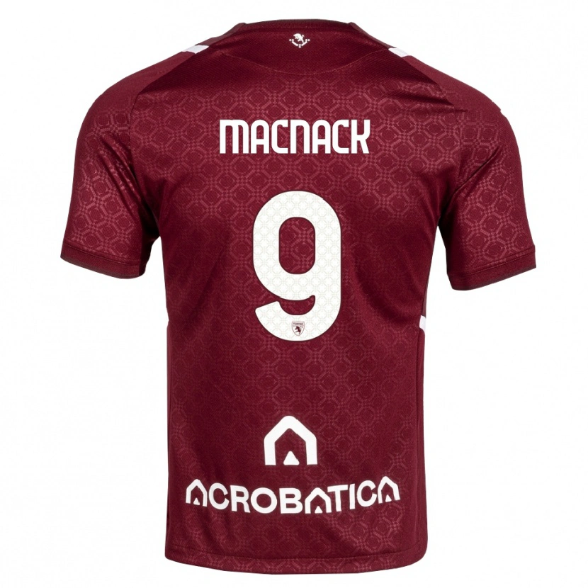 DanxenキッズFlynn Macnack#9バーガンディ ホワイトホームシャツ2026/27ジャージーユニフォーム