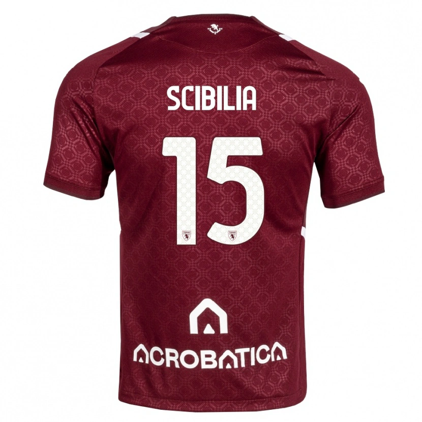 DanxenキッズDylan Scibilia#15バーガンディ ホワイトホームシャツ2026/27ジャージーユニフォーム