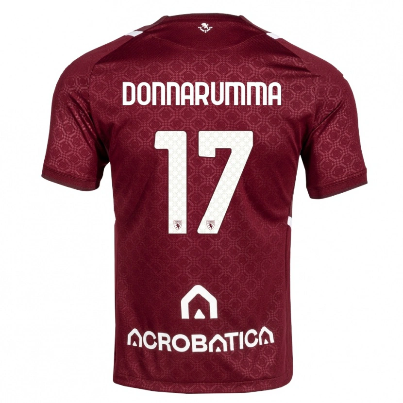 Danxenキッズアントニオ・ドンナルンマ#17バーガンディ ホワイトホームシャツ2026/27ジャージーユニフォーム