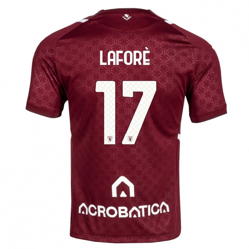 DanxenキッズBladis Laforè#17バーガンディ ホワイトホームシャツ2026/27ジャージーユニフォーム