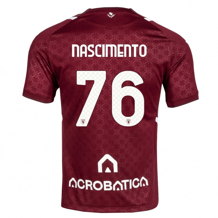 DanxenキッズSandro Nascimento#76バーガンディ ホワイトホームシャツ2026/27ジャージーユニフォーム