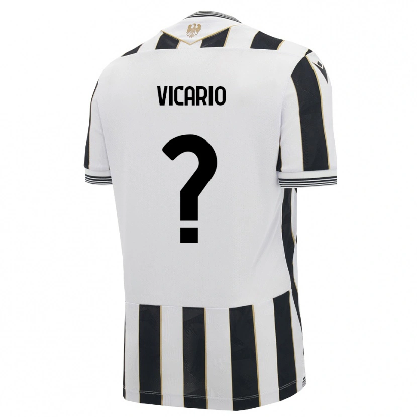 DanxenキッズFilippo Vicario#0ブラック ホワイト ピンクホームシャツ2026/27ジャージーユニフォーム
