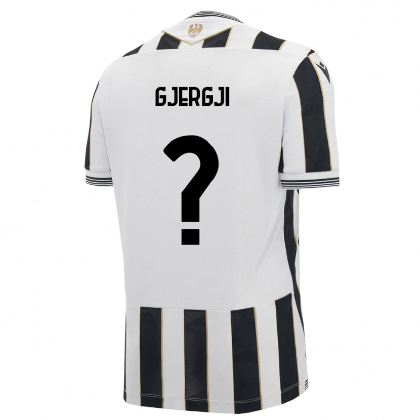 DanxenキッズAlessio Gjergji#0ブラック ホワイト ピンクホームシャツ2026/27ジャージーユニフォーム
