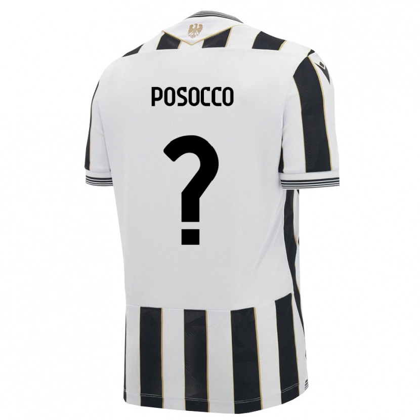 DanxenキッズAlessandro Posocco#0ブラック ホワイト ピンクホームシャツ2026/27ジャージーユニフォーム