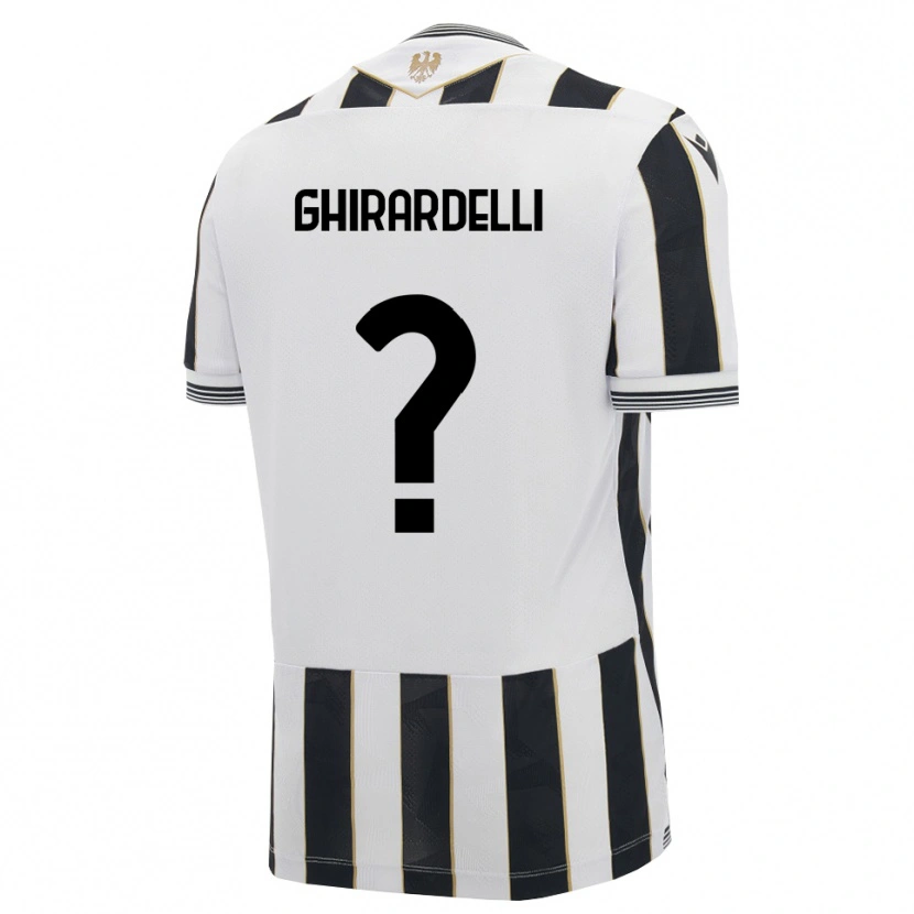 DanxenキッズDavide Ghirardelli#0ブラック ホワイト ピンクホームシャツ2026/27ジャージーユニフォーム