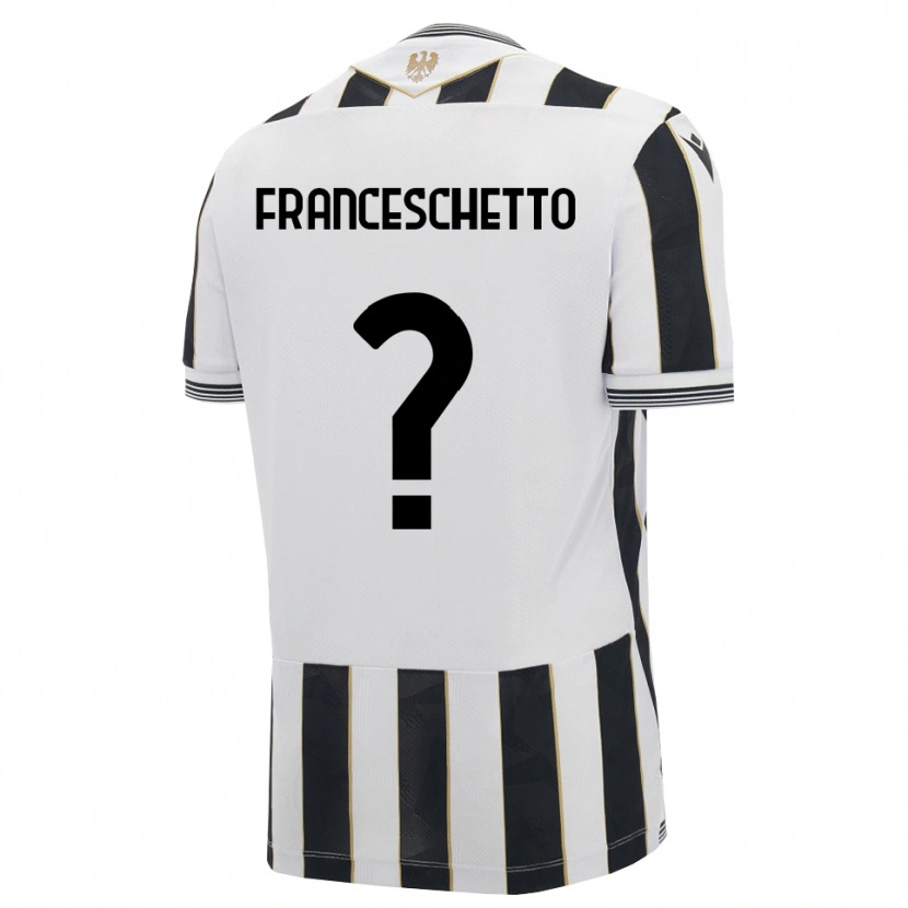 DanxenキッズMattia Franceschetto#0ブラック ホワイト ピンクホームシャツ2026/27ジャージーユニフォーム