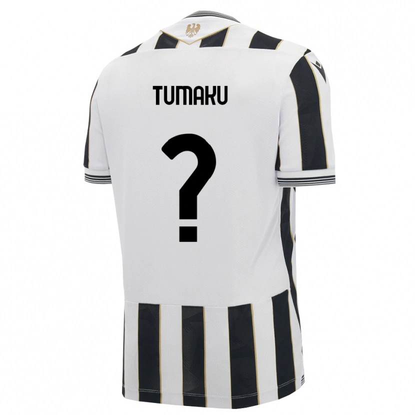 DanxenキッズNiccolò Tumaku#0ブラック ホワイト ピンクホームシャツ2026/27ジャージーユニフォーム