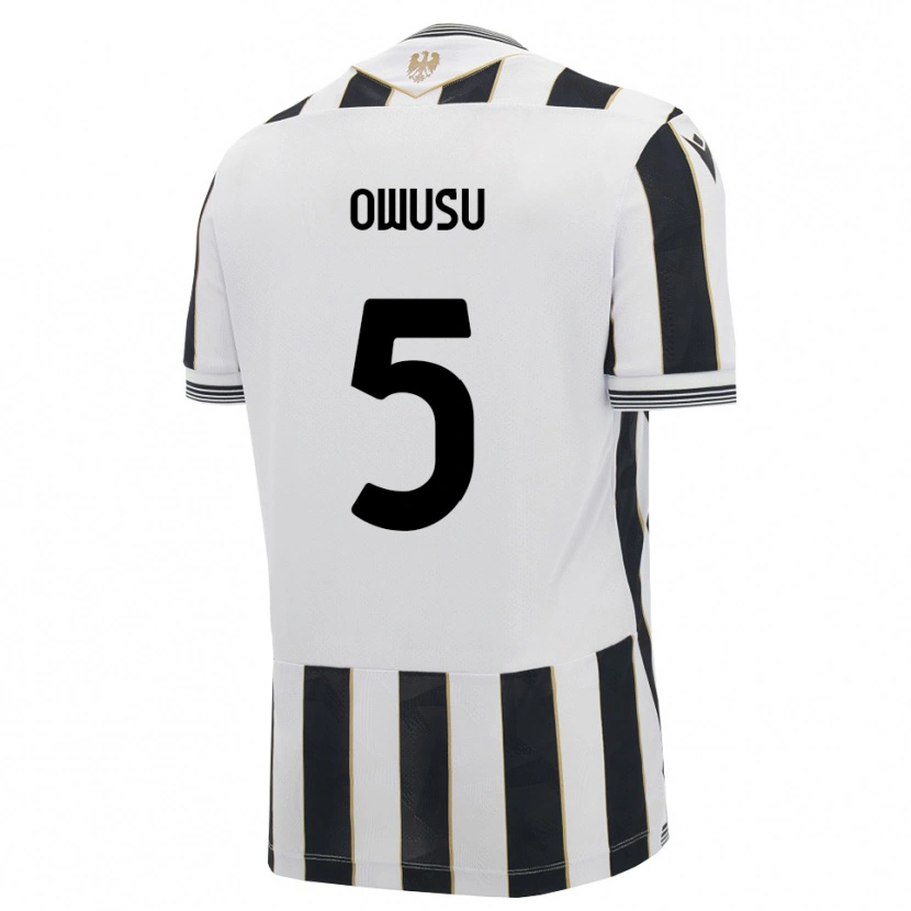 DanxenキッズRobert Owusu#5ブラック ホワイト ピンクホームシャツ2026/27ジャージーユニフォーム