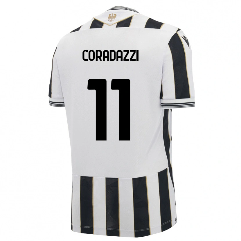 DanxenキッズNiccolò Coradazzi#11ブラック ホワイト ピンクホームシャツ2026/27ジャージーユニフォーム