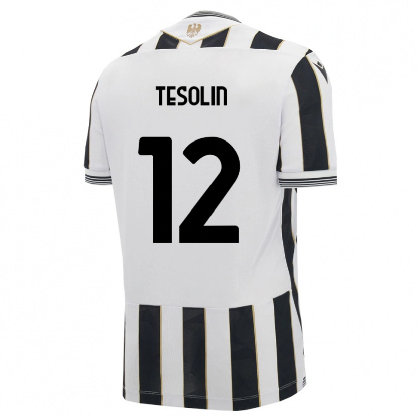 DanxenキッズMatteo Tesolin#12ブラック ホワイト ピンクホームシャツ2026/27ジャージーユニフォーム