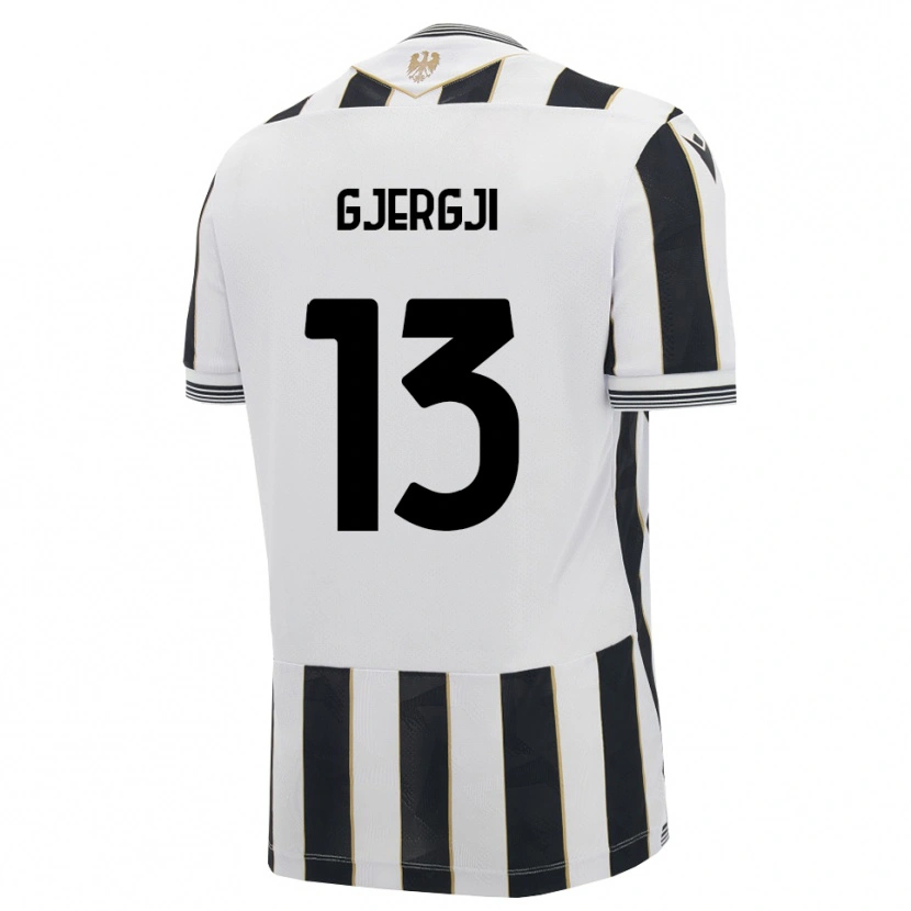 DanxenキッズAlessio Gjergji#13ブラック ホワイト ピンクホームシャツ2026/27ジャージーユニフォーム