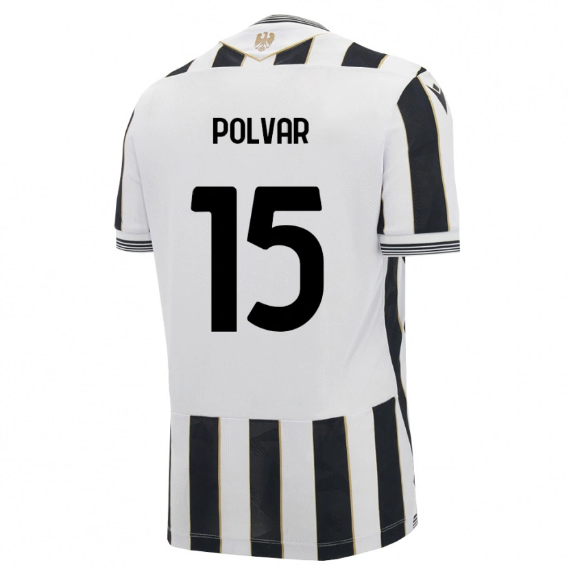 DanxenキッズFrancesco Polvar#15ブラック ホワイト ピンクホームシャツ2026/27ジャージーユニフォーム
