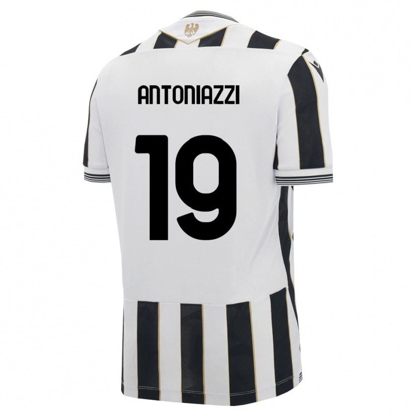 DanxenキッズSamuele Antoniazzi#19ブラック ホワイト ピンクホームシャツ2026/27ジャージーユニフォーム