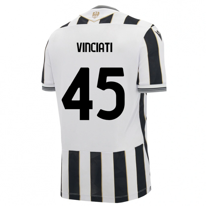 DanxenキッズGiulio Vinciati#45ブラック ホワイト ピンクホームシャツ2026/27ジャージーユニフォーム