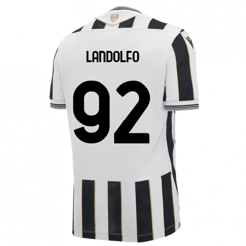 DanxenキッズTommaso Landolfo#92ブラック ホワイト ピンクホームシャツ2026/27ジャージーユニフォーム