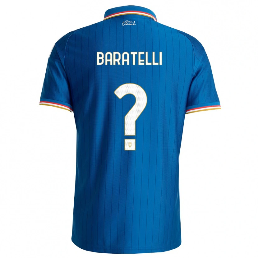 DanxenキッズMattia Baratelli#0ブルー ホワイト レッドホームシャツ2026/27ジャージーユニフォーム