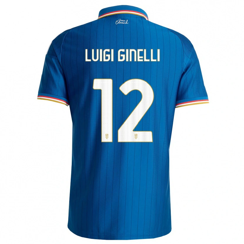 DanxenキッズLorenzo Luigi Ginelli#12ブルー ホワイト レッドホームシャツ2026/27ジャージーユニフォーム
