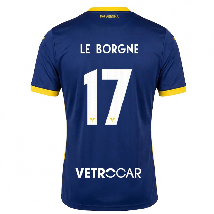 DanxenキッズAndréa Le Borgne#17ロイヤルブルー イエロー ホワイトホームシャツ2026/27ジャージーユニフォーム
