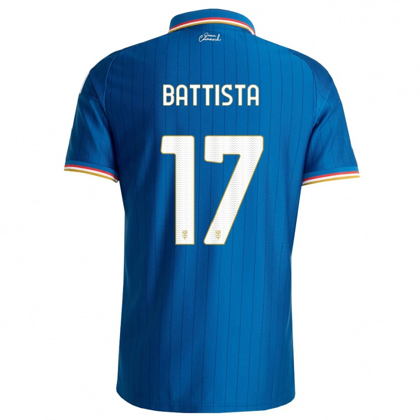 DanxenキッズRiccardo Battista#17ブルー ホワイト レッドホームシャツ2026/27ジャージーユニフォーム