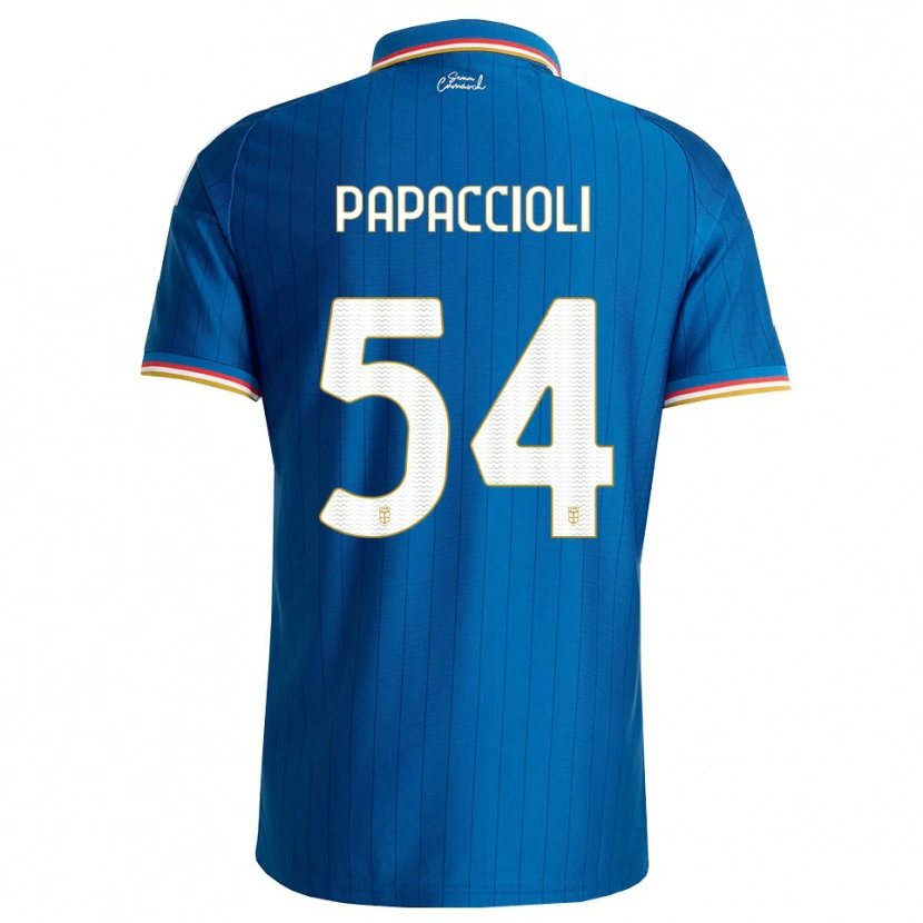 DanxenキッズMatteo Papaccioli#54ブルー ホワイト レッドホームシャツ2026/27ジャージーユニフォーム