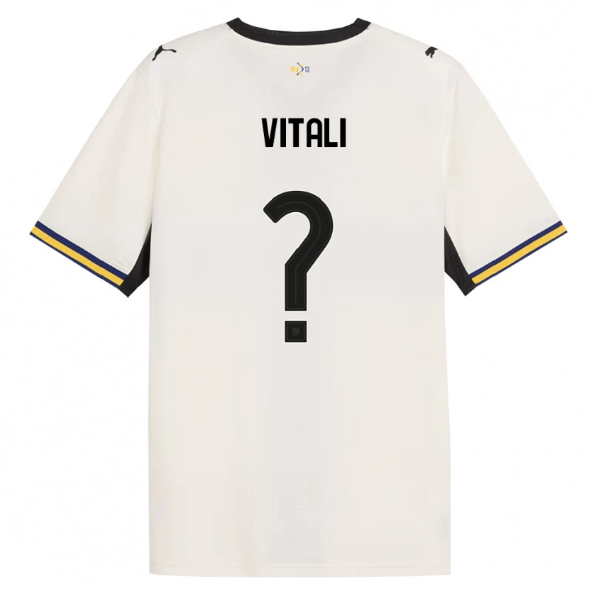 DanxenキッズLorenzo Vitali#0オフホワイト ブラック イエローホームシャツ2026/27ジャージーユニフォーム
