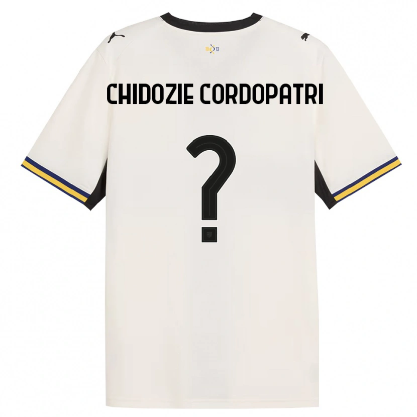 DanxenキッズMark Chidozie Cordopatri#0オフホワイト ブラック イエローホームシャツ2026/27ジャージーユニフォーム