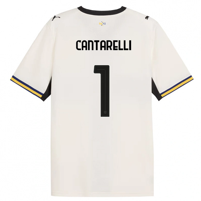 DanxenキッズElia Cantarelli#1オフホワイト ブラック イエローホームシャツ2026/27ジャージーユニフォーム
