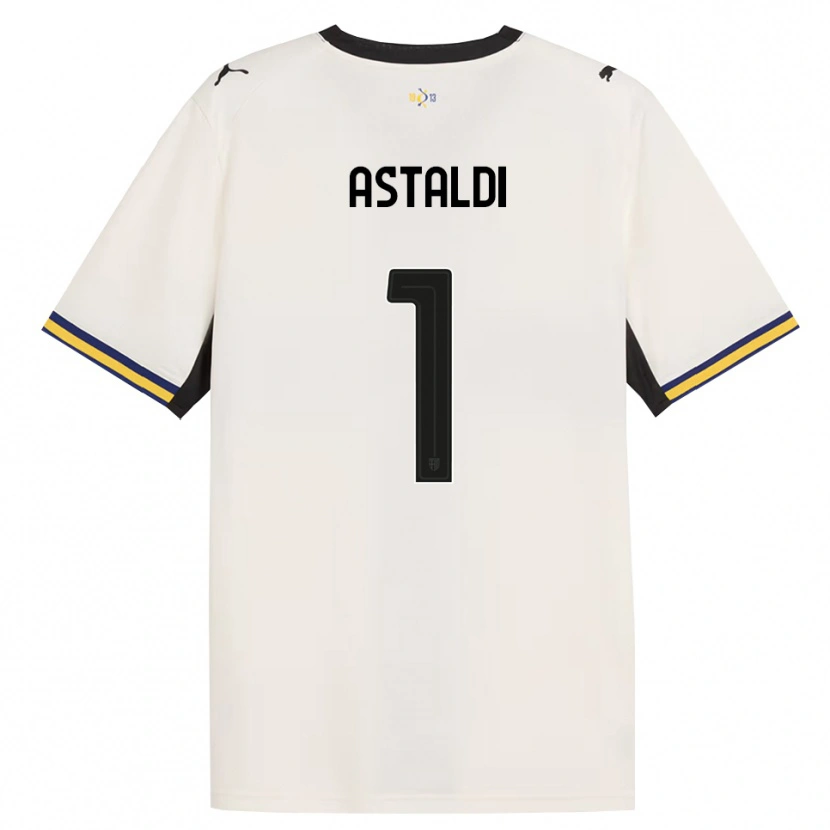 DanxenキッズGianluca Astaldi#1オフホワイト ブラック イエローホームシャツ2026/27ジャージーユニフォーム