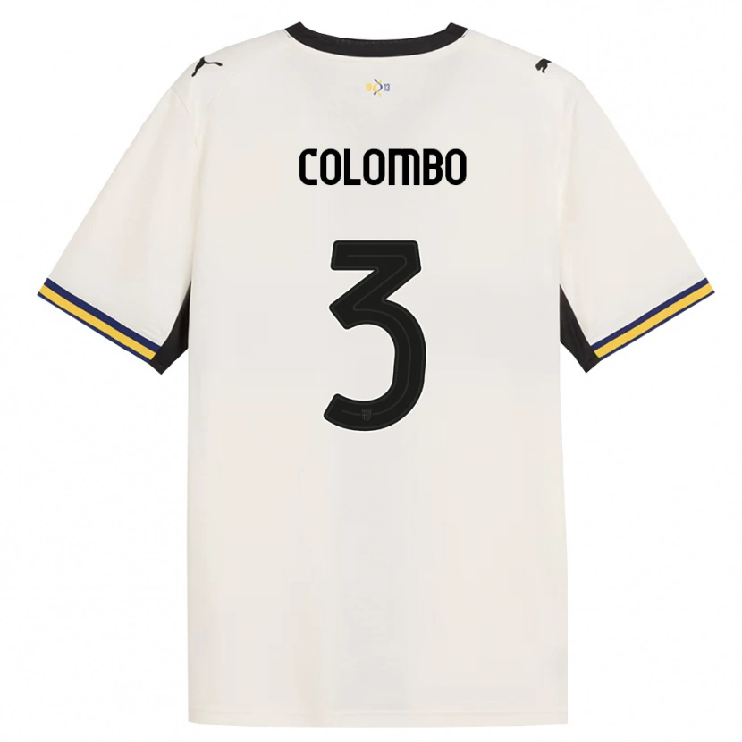 DanxenキッズDaniel Colombo#3オフホワイト ブラック イエローホームシャツ2026/27ジャージーユニフォーム