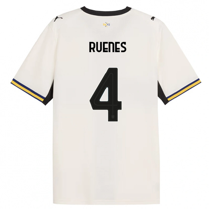DanxenキッズRoger Ruenes#4オフホワイト ブラック イエローホームシャツ2026/27ジャージーユニフォーム