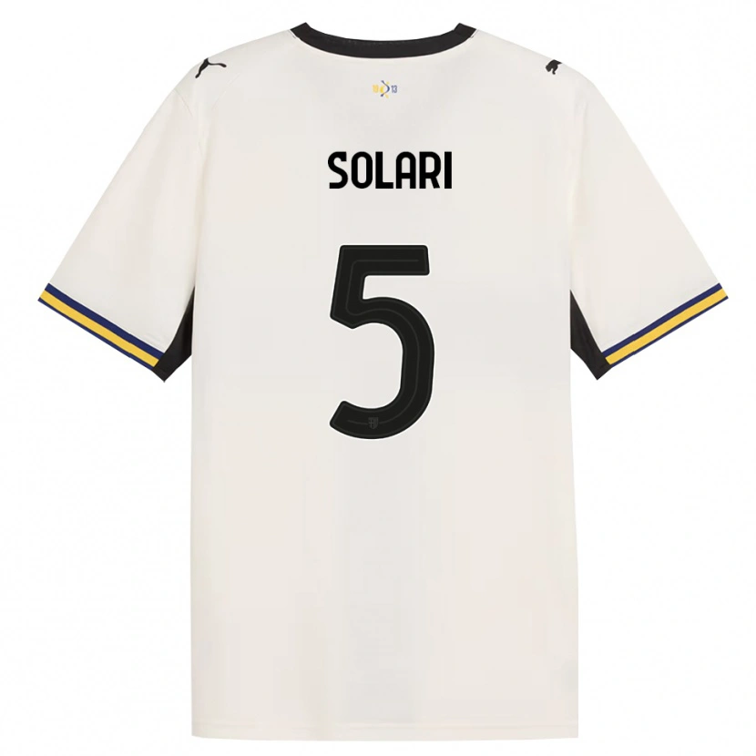 DanxenキッズGiacomo Solari#5オフホワイト ブラック イエローホームシャツ2026/27ジャージーユニフォーム