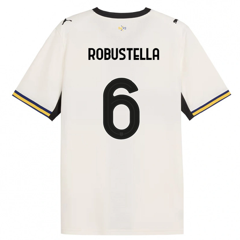 DanxenキッズDaniele Robustella#6オフホワイト ブラック イエローホームシャツ2026/27ジャージーユニフォーム