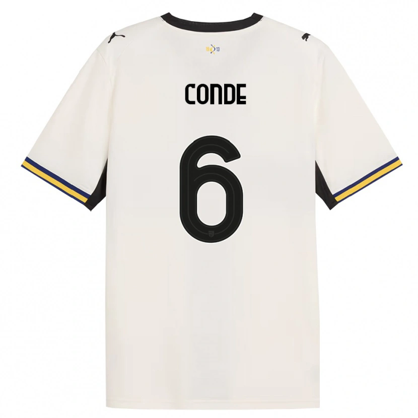 DanxenキッズBernardo Conde#6オフホワイト ブラック イエローホームシャツ2026/27ジャージーユニフォーム