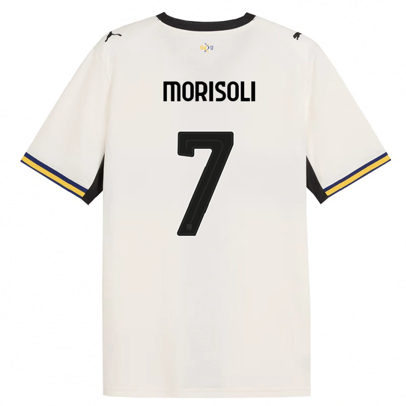 DanxenキッズGabriel Morisoli#7オフホワイト ブラック イエローホームシャツ2026/27ジャージーユニフォーム